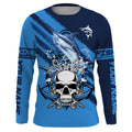 Personalized Marlin Fish reaper Anchor Saltwater blue sea UV Long Sleeve Performance Fishing NQS3813