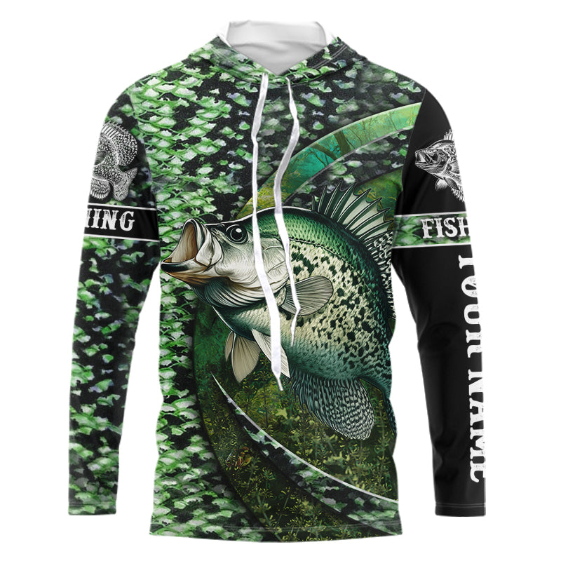 Crappie fishing Custom name Long Sleeve UV protection for anglers NQS1038