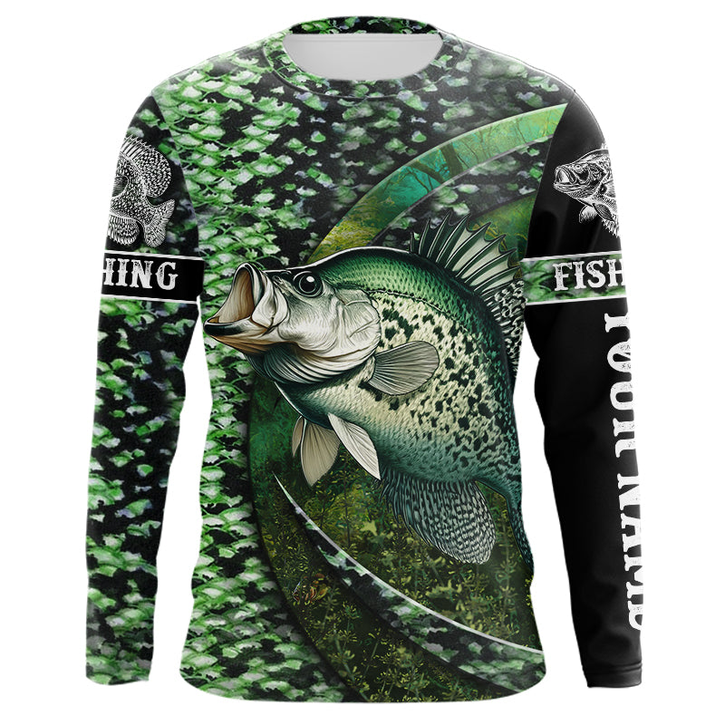 Crappie fishing Custom name Long Sleeve UV protection for anglers NQS1038