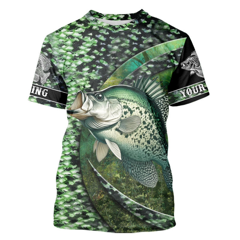 Crappie fishing Custom name Long Sleeve UV protection for anglers NQS1038