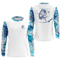 Mahi mahi Dorado Saltwater Fishing blue Custom Saltwater Long sleeve Fishing UV Protection, Sea wave camo Fishing NQS2406