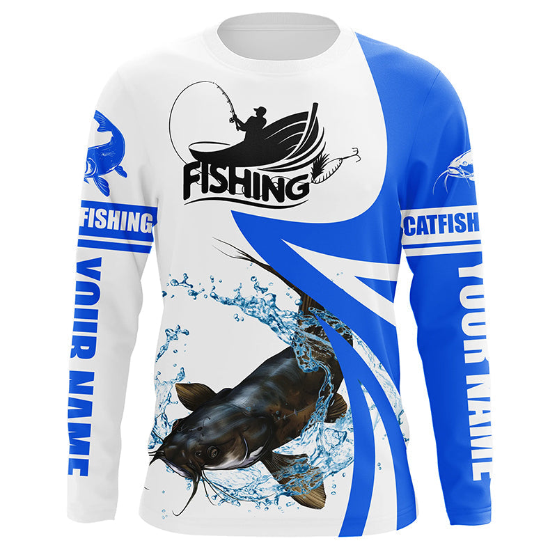 Flathead Catfish fishing Custom UV protection long sleeve fishing, Catfish fishing | Blue NQS5033