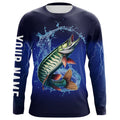 Musky Fishing blue lightning 3D All Over printed Customized Name Muskie fishing NQS317