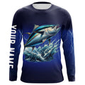 Tuna Fishing blue lightning 3D All Over printed Customized Name Tuna Fishing apparel NQS322