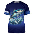 Tuna Fishing blue lightning 3D All Over printed Customized Name Tuna Fishing apparel NQS322
