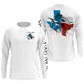 Texas fishing fish reaper skull personalized custom name sun protection long sleeve fishing NQS3821