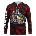 Bass Fishing red lighting Customized name performance Long Sleeve Fishing NQS2413