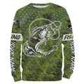 Bass Fishing Scale Tatoo Customize Name All Over Printed And Women Personalized Fishing Gift NQS240