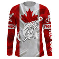 Canada Walleye Fishing tattoo Custom long sleeve performance fishing, Walleye fishing NQS3360