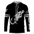 Customized black Fish hook skull reaper sun protection performance long sleeve fishing NQS3518