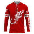 Customized Red Fish hook skull reaper sun protection performance long sleeve fishing NQS3519