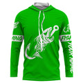 Customized Green Fish hook skull reaper sun protection performance long sleeve fishing NQS3521