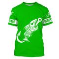Customized Green Fish hook skull reaper sun protection performance long sleeve fishing NQS3521
