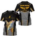 Personalized Black Walleye Fishing, Team Walleye Fishing Long Sleeve tournament| Yellow NQS6223