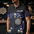 Purple Lightning Thunder Skull Darts, Custom Team Darts Outfit NQS9446