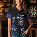 Purple Lightning Thunder Skull Darts, Custom Team Darts Outfit NQS9446