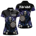 Purple Lightning Thunder Skull Darts, Custom Team Darts Outfit NQS9446