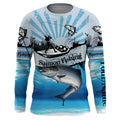 Salmon fishing blue Custom Name 3D All over Printed UV Protection, custom fishing gifts NQS3008