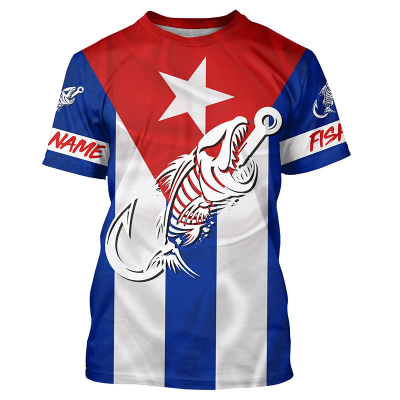 Cuba Fishing Custom Flag Fish hook skull Custom sun protection fishing, women NQS5057