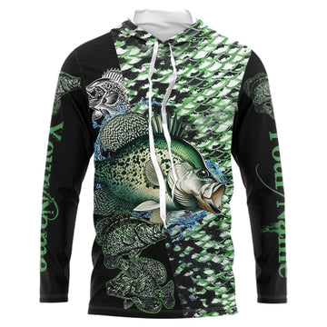 Crappie fishing scales Custom Name sun protection long sleeve fishing, women, kid NQS3267