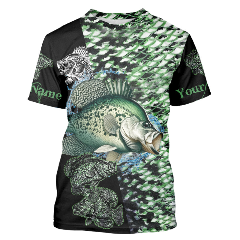 Crappie fishing scales Custom Name sun protection long sleeve fishing, women, kid NQS3267