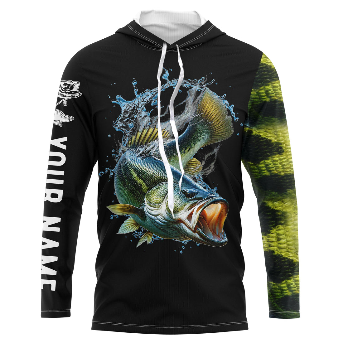 Largemouth Bass Fishing bass scales Customize name All over printed bass fishing NQS389