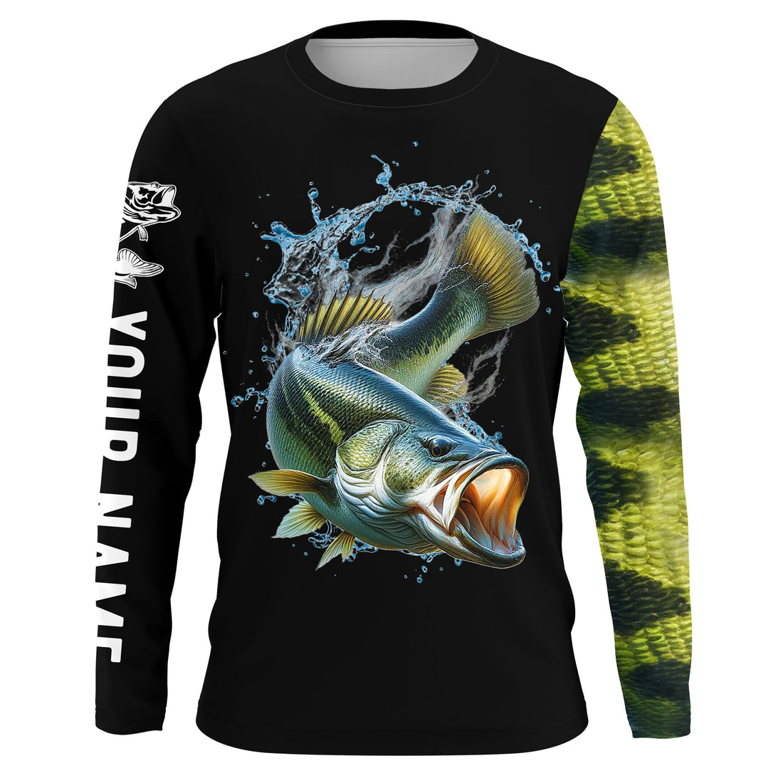Largemouth Bass Fishing bass scales Customize name All over printed bass fishing NQS389