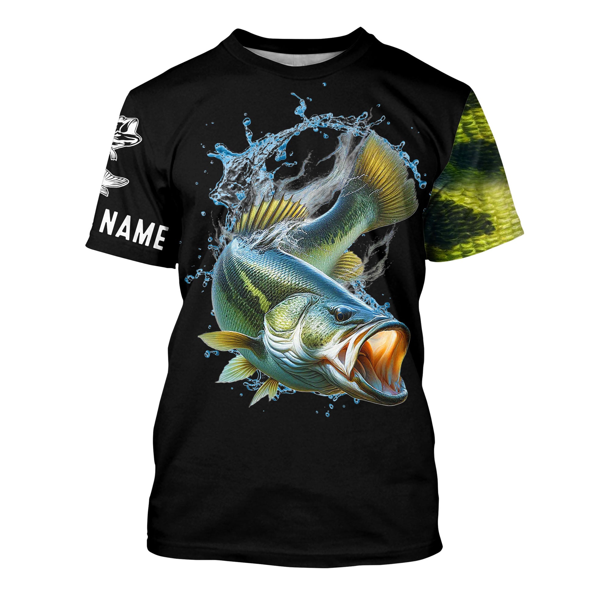 Largemouth Bass Fishing bass scales Customize name All over printed bass fishing NQS389