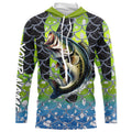 Largemouth Bass Fishing scales customize name performance UV protection long sleeves fishing NQS643