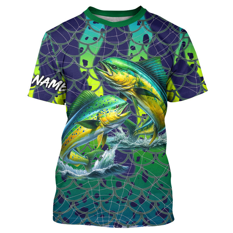 Mahi Mahi Dorado Fishing performance fishing UV protection customize long sleeves NQS644