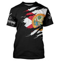FL fishing fish on black Florida flag UV protection Customize performance long sleeve fishing NQS6234