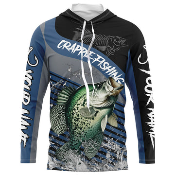 Crappie fishing Custom UV protection fishing long sleeve, Crappie Fishing | Blue NQS8365