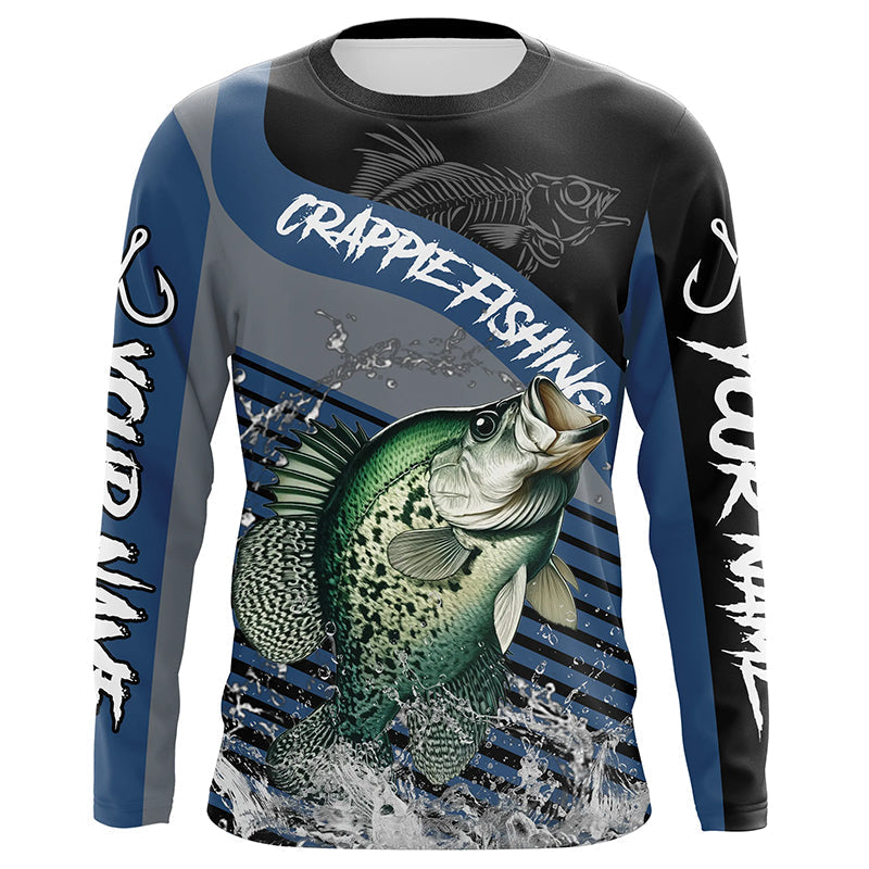 Crappie fishing Custom UV protection fishing long sleeve, Crappie Fishing | Blue NQS8365
