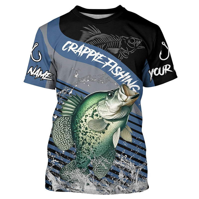 Crappie fishing Custom UV protection fishing long sleeve, Crappie Fishing | Blue NQS8365