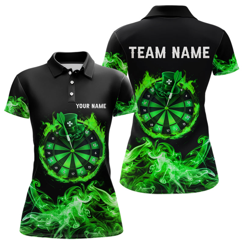 Green Flame Smoke Lucky clover Darts Custom St Patrick Day Team Darts Outfit NQS9452