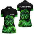 Green Flame Smoke Lucky clover Darts Custom St Patrick Day Team Darts Outfit NQS9452