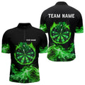 Green Flame Smoke Lucky clover Darts Custom St Patrick Day Team Darts Outfit NQS9452