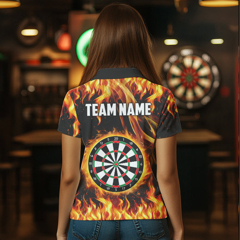 Flame Darboard Fire Pattern Custom Women Darts Team NQS9459