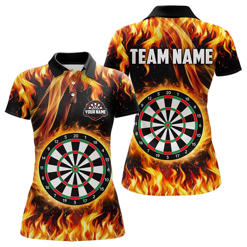 Flame Darboard Fire Pattern Custom Women Darts Team NQS9459