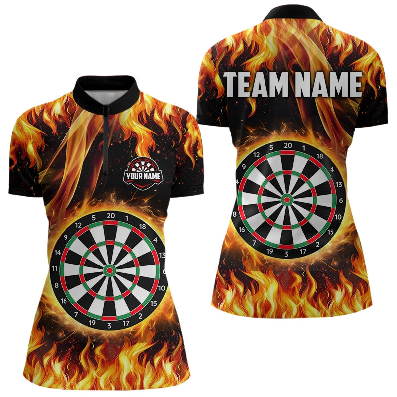 Flame Darboard Fire Pattern Custom Women Darts Team NQS9459