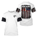 Bass Fishing vintage American flag Custom Name UV Protection NQS3011