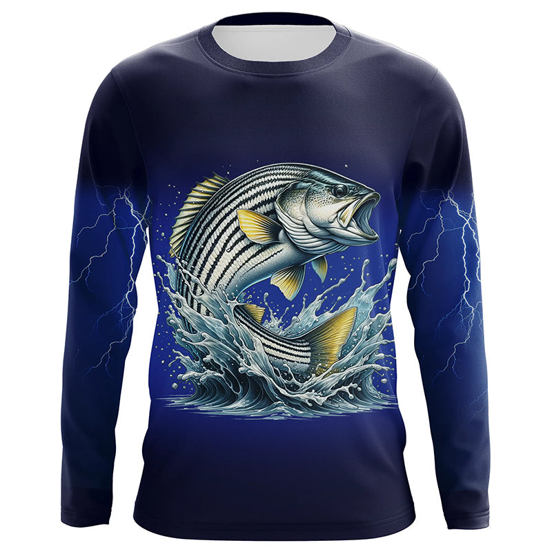 Funny Striped Bass Fishing blue lightning 3D All Over printed NQS327