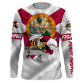 Fish skeleton reaper Florida flag custom name sun protection long sleeve fishing NQS3835