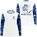 Mahi Mahi ( Dorado) fishing blue camo UV protection Customize name long sleeves fishing NQS916