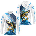 Personalized Blue Ice Walleye Ice Fishing Custom Walleye Long Sleeve Fishing for Team NQS9289