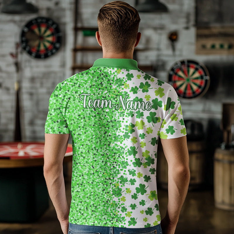 Green glitter shamrock clover Darts custom St Patrick day Darts Team NQS9464