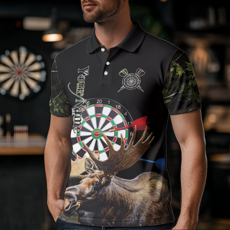 Personalized Black Camo Moose Darts Custom Darts Team NQS9467