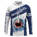 Shark Fishing blue Custom long sleeve performance fishing, deep-sea fishing for shark NQS3369