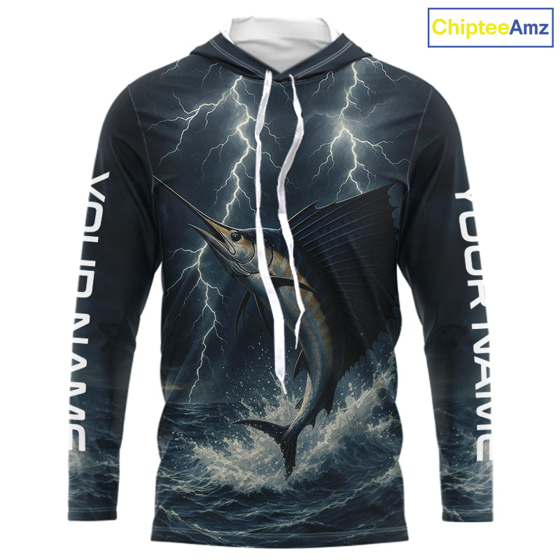Sailfish fishing Lightning thunder Custom UV protection Sailfish fishing long sleeve