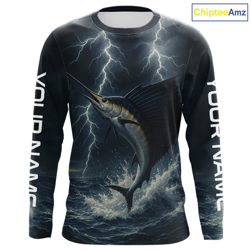 Sailfish fishing Lightning thunder Custom UV protection Sailfish fishing long sleeve